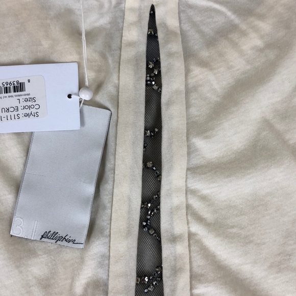 3.1 Phillip Lim Sleeveless Tee Rhinestone Keyhole - Picture 5 of 7